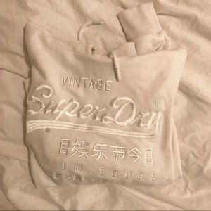 SUPERDRY Hoodie in white NWOT & never worn!